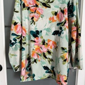 Floral top with Vibrant Blooms